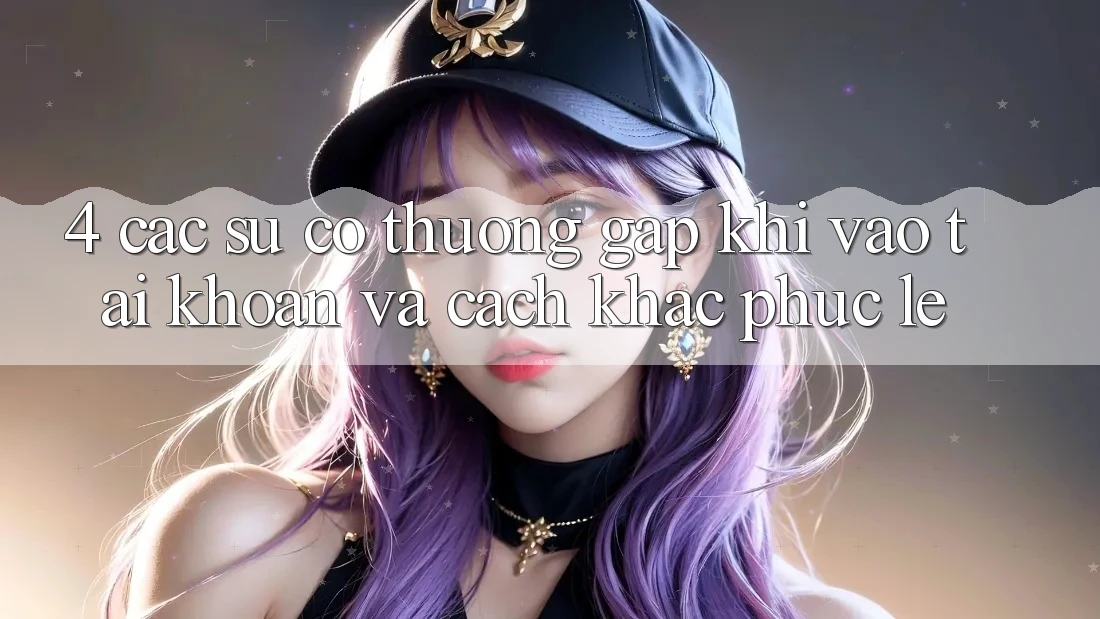 4. Các Sự Cố Thường Gặp Khi Vào tài khoản Và Cách Khắc Phục Lẹ 4. Các Sự Cố Thường Gặp Khi Vào tài khoản Và Cách Khắc Phục Lẹ