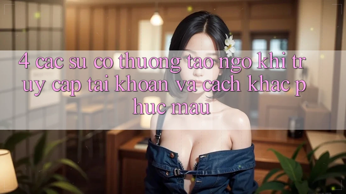 4. Các Sự Cố Thường Tao ngộ Khi Truy cập tài khoản Và Cách Khắc Phục Mau 4. Các Sự Cố Thường Tao ngộ Khi Truy cập tài khoản Và Cách Khắc Phục Mau