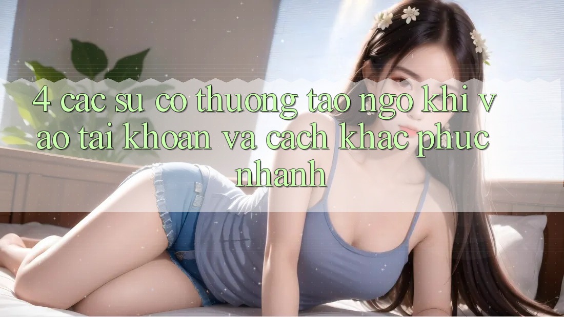 4. Các Sự Cố Thường Tao ngộ Khi Vào tài khoản Và Cách Khắc Phục Nhanh