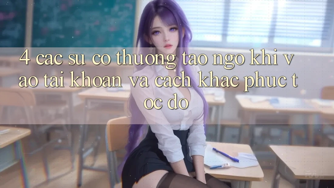 4. Các Sự Cố Thường Tao ngộ Khi Vào tài khoản Và Cách Khắc Phục Tốc độ 4. Các Sự Cố Thường Tao ngộ Khi Vào tài khoản Và Cách Khắc Phục Tốc độ