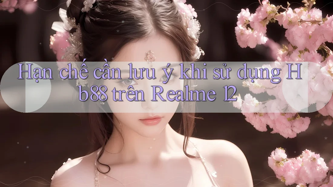 Hạn chế cần lưu ý khi sử dụng Hb88 trên Realme 12 Hạn chế cần lưu ý khi sử dụng Hb88 trên Realme 12