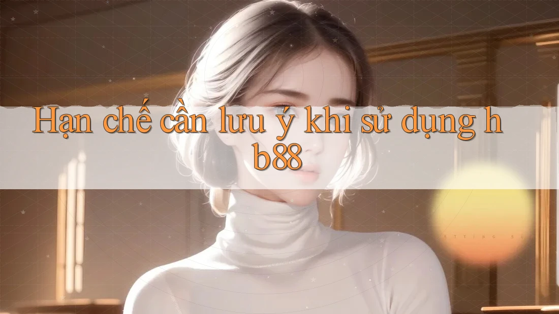 Hạn chế cần lưu ý khi sử dụng hb88 Hạn chế cần lưu ý khi sử dụng hb88