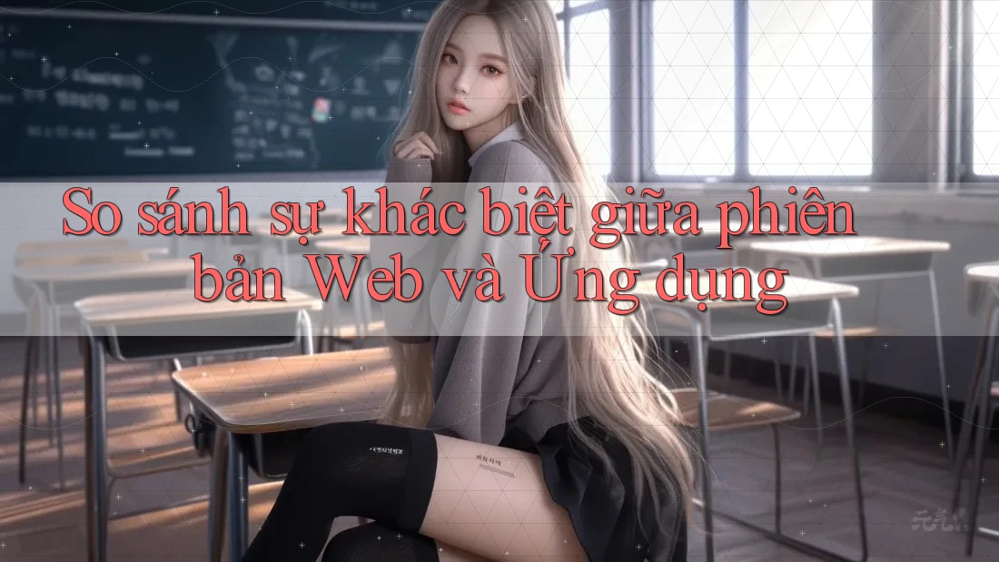 So sánh sự khác biệt giữa phiên bản Web và Ứng dụng So sánh sự khác biệt giữa phiên bản Web và Ứng dụng