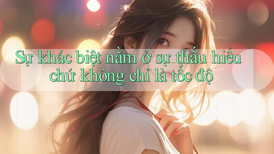 Sự khác biệt nằm ở sự thấu hiểu chứ không chỉ là tốc độ