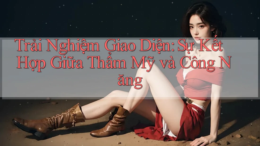 Trải Nghiệm Giao Diện: Sự Kết Hợp Giữa Thẩm Mỹ và Công Năng Trải Nghiệm Giao Diện: Sự Kết Hợp Giữa Thẩm Mỹ và Công Năng